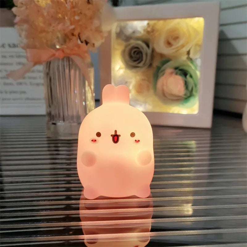 Rabbit LED Night Light Battery Powered Table Lamp for Bedroom Decor