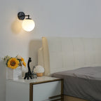 Modern Glass Wall Lamp E27 Nordic Bedside Light 2 Pcs