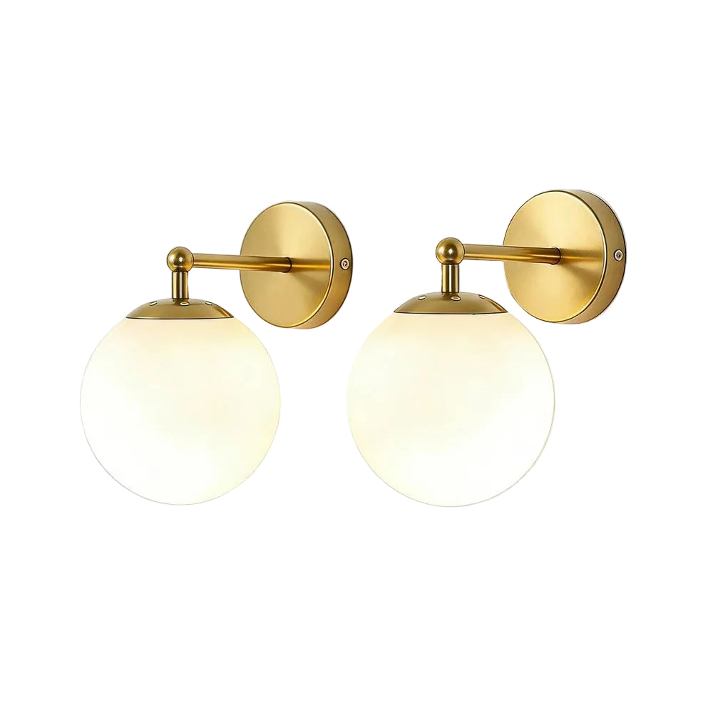 Modern Glass Wall Lamp E27 Nordic Bedside Light 2 Pcs