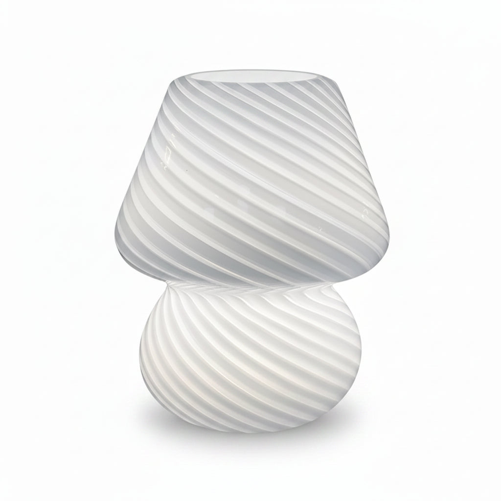 Mushroom Glass LED Table Lamp 3 Light Colors