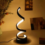 Spiral LED Table Lamp With Dimmable Brightness