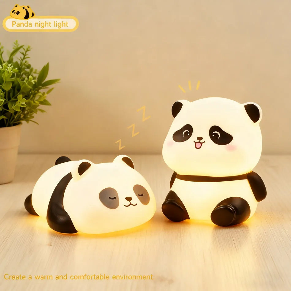 Panda LED Night Light PVC 3D Bedside Lamp