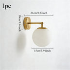 Modern Glass Wall Lamp E27 Nordic Bedside Light 2 Pcs