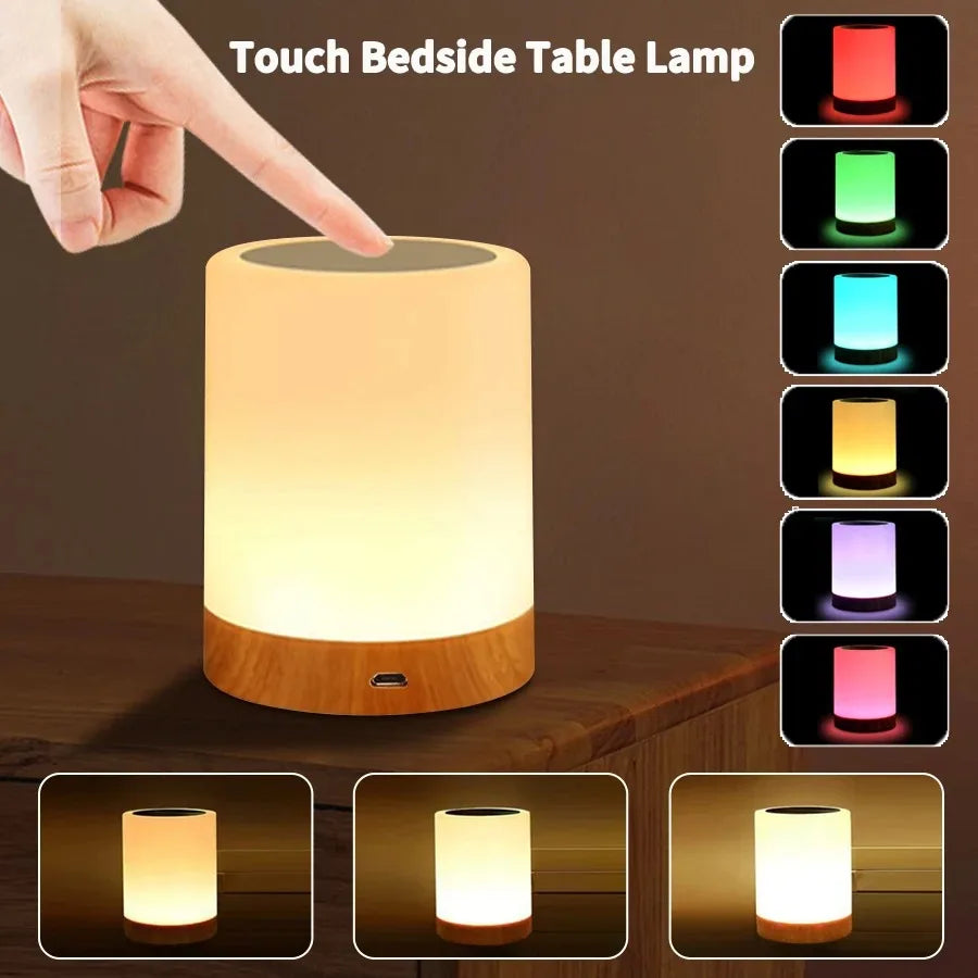 Rechargeable RGB LED Table Lamp with Touch Control 16 colors