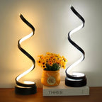 Spiral LED Table Lamp With Dimmable Brightness